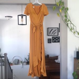 Mustard Yellow Bridesmaid Dress Size 6